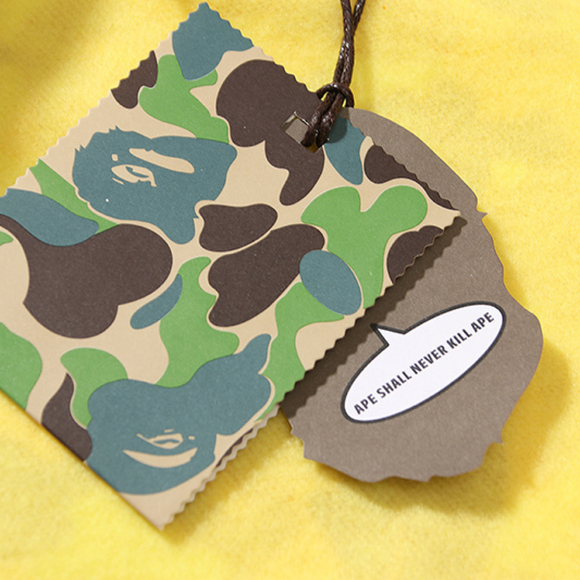 NEW BAPE Yellow Color Camo Shark Full Zip Hoodie - Men's Size Medium - NWT - Picture 9 of 12